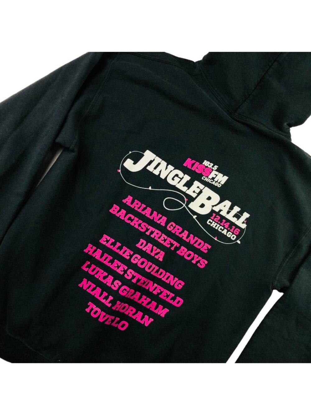 2016 iHeart Radio Men's Jingle Ball Concert Hoodie Sweatshirt Black • Medium